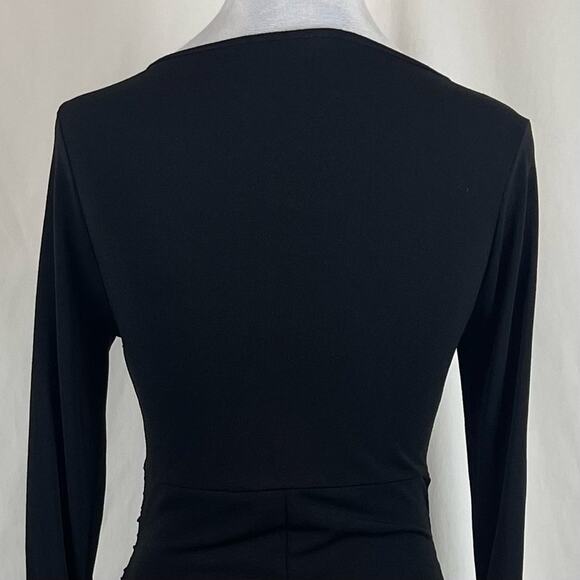 ASOS Sheer Black BodyCon Cut Out Ruched Party Event Midi Dress NWT Size 6 - Picture 7 of 15